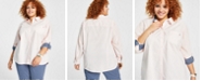 Tommy Hilfiger Plus Size Cotton Roll-Tab Shirt